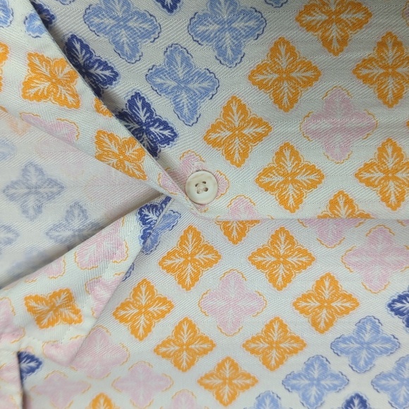 Club Room Colorful Geometric Men's Lightweight Classic Button Down Shirt XL - Picture 4 of 12